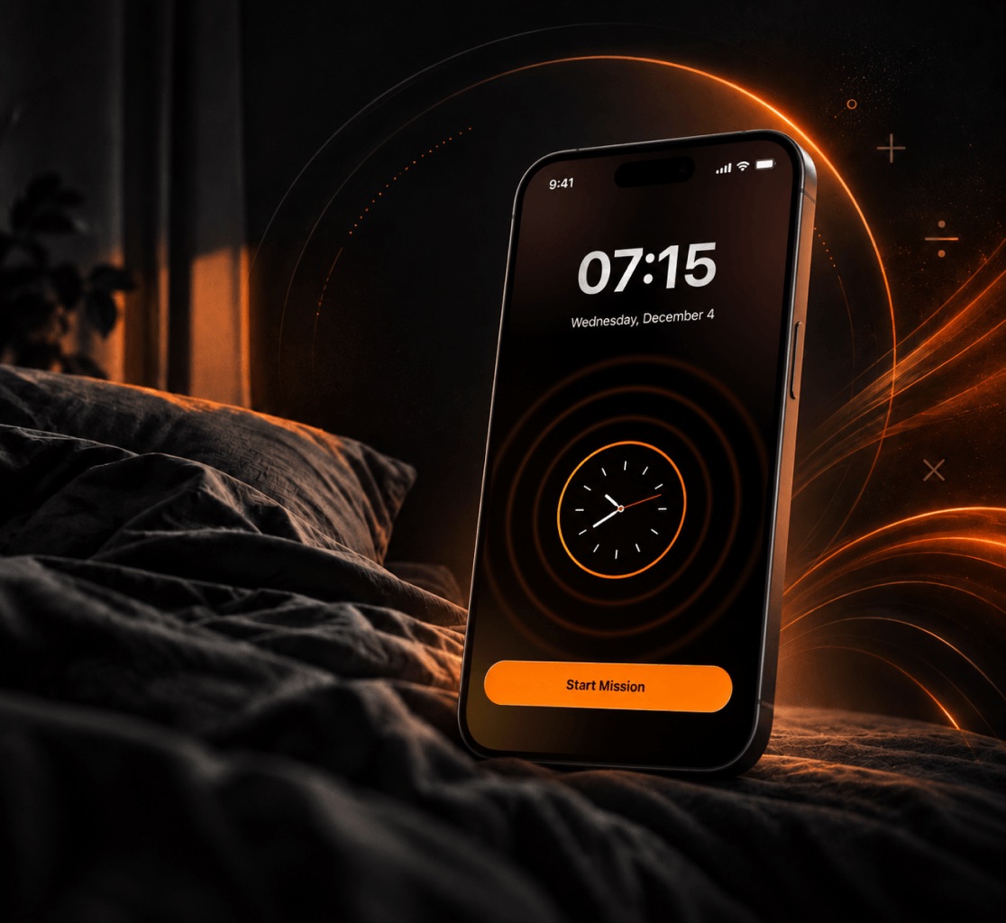 Morning Clock alarm app on an iPhone